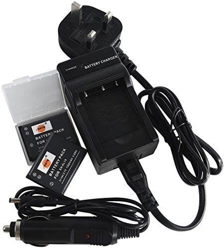 DSTE 2pcs EN-EL19 Rechargeable Li-ion Battery + Charger DC109U for Nikon Coolpix S100, S2500, S2600, S2700, S2750, S3100, S3200, S3300, S3400, S3500, S4100, S4150, S4200, S4300, S4400, S5200, S6400, S6500, S6600 Digital Cameras