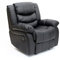 More4Homes SEATTLE BONDED LEATHER RECLINER ARMCHAIR SOFA HOME LOUNGE CHAIR RECLINING GAMING (Black)