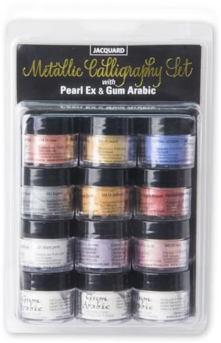 Jacquard Products Jaquard PearlEx Metallic Calligraphy Set-Assorted Colors, Other, Multicoloured