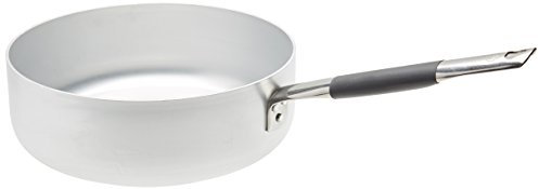Pentole Agnelli ALMC107PIC28 Linea Alluminio Casseruola Bassa, Fondo a Induzione con 1 Manico Cool, 28 cm, Acciaio, Argento