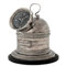 Casa Padrino Designer Luxus Uhr Compass Henry Lloyd Collection versilbert Altik-Look- Edel & Prunkvoll - Tischuhr
