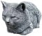 stoneandstyle Steinfigur Katze ruhend, massiver Steinguss, Frost- und wetterfest bis -30°C
