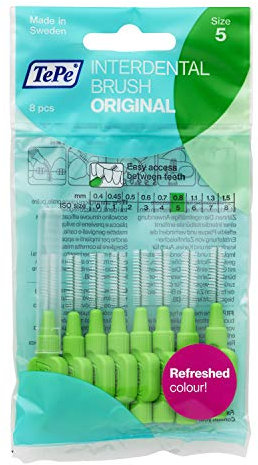 TEPE - Spazzolini interdentali, verde 0.8 mm (8 unità)