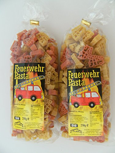 Pfalznudel Streuteile Drehleiter aus Nudelteig, 2X 250 g, Nudeln, Pasta, Dekoration, Delikatesse, Feuerwehr