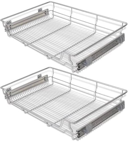 vidaXL 2X Einbauschublade Teleskopschublade Korbauszug Küchenschrank 80 cm