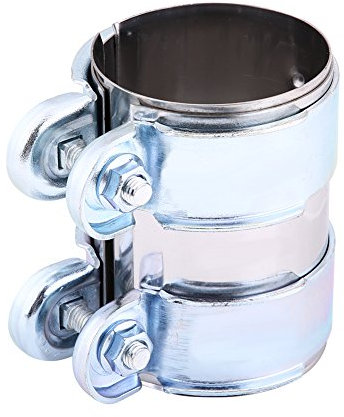 Auspuffbandschelle,Edelstahl Abgasrohr Turbo Schalldämpfer Bandschelle Schrittschellen Schalldämpfer Catback-Rohrverbinder W/Bolzen(2 inch)