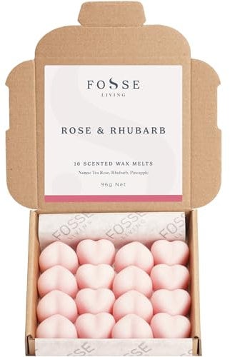 Rose & Rhubarb Strong Scented Wax Melts 16 Pack - The Gift for Every Occasion – Made in The UK