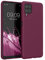 kwmobile Hülle kompatibel mit Samsung Galaxy A12 Hülle - weiches TPU Silikon Case - Cover geeignet für kabelloses Laden - Bordeaux Violett
