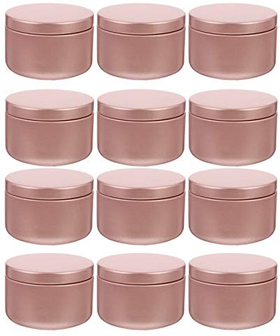 EXCEART 12 PIÈCES Bougie Boîtes de Conserve Bougie Pots Voyage Boîtes Rondes en Métal Boîtes Conteneurs Bougie Fabrication De Bougies Bocaux Bougie De Stockage Cas pour Le Bricolage