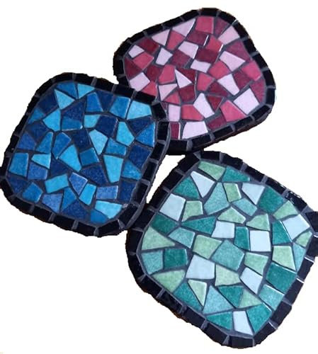KIT DIY Do IT Yourself MOSAIQUE lot de 3 sous-verres colorés