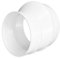 H&C VENT Reductor de 125 mm de diámetro a 100 mm de conector de tubería para tubo de ventilación de PVC redondo sistema de aire elemento