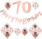 70 Geburtstag Deko, 70. Geburtstag Mann Frauen,70 Jahr Geburtstagdeko,Happy Birthday Girlande Ballon Roségold Deko,Deko 70. Geburtstag Konfetti Luftballons,Banner Birthday Party Decorations