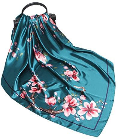 FAIRYGATE Schal Damen Scarf Bandana Elegant Stole Damen Polyester Cloth Square Headscarf Neckerchief Fashion Handtücher elegant und sanft 90 * 90 CM 77011