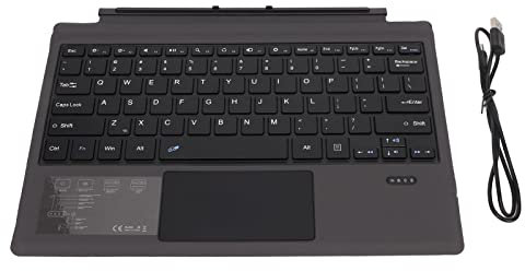 Teclado Inalámbrico Bluetooth para Surface Pro 3 4 5 6 7, Teclado Inalámbrico Magnético con Panel Táctil, Teclado Ergonómico Ultradelgado