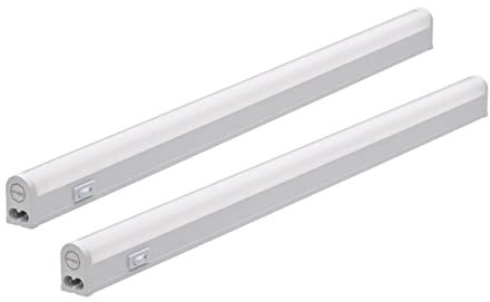 Oktaplex lighting 2x Unterbauleuchte Küche LED Riga 4W 340lm Warmweiß 3000K, Unterschrankleuchte mit Schalter erweiterbar | Länge: 28cm