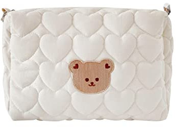 predolo Windel-Organizer für Kinderwagen, süße, leichte, kleine Wickeltasche, tragbare Handtasche, Mumientasche zum Einkaufen, Zuhause, Reisetücher, Bear