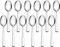 Herogo Table Spoons, 12 Pieces Stainless Steel Soup Spoons Set, 20cm Spoon Set for Home, Restaurant, Hotel, Square Handle Tablespoons, Mirror Finish & Dishwasher Safe, Metal Silver