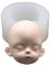 Molde de Silicona 3D para Cara de Bebé y Cabeza de Muñeca - Molde de Yeso, Arcilla, Jabón, Chocolate, Fondant y Azúcar para Artesanía y Galletas