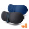 3D Masque de nuit 2 Pièces Masque de sommeil Cache yeux pour dormir Avec bouchons d'oreille Convient pour les voyages en avion, la maison, l'hôtel et les siestes au travail