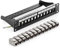 deleyCON SET 12 Ports CAT7 Panneau de Brassage Panneau de Distribution Modulaire 1 U Installation en Rack 10 + 12x Modules Keystone CAT 7 Réseau LAN RJ45 10 Gbit/s 600 MHz Câble D'installation Noir