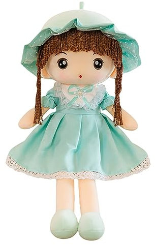 Uposao Kuschelpuppe Weiche Stoffpuppe, 45CM Mädchen Plüschpuppe Gefüllte Puppen mit Kleidung Haaren Niedliches Märchen Prinzessin Stofftier Fee Spielzeug Weihnachten Geschenk Für Baby Kinder