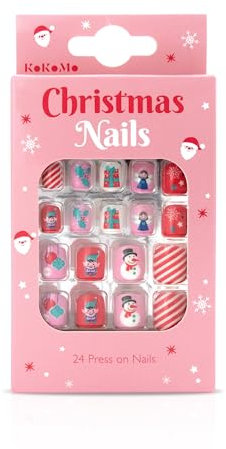 Christmas Children's Press-On Nails - Kids - 24 press-on - Festive Nails