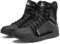 BORLENI Scarpe Moto Uomo Inverno Plus Velluto Caldo Stivali da Motocross con Fodera in Pile Cerniera Laterale Paraleva Suola Antiscivolo Nero 44
