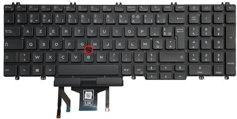 Tastiera per computer portatile compatibile con Dell Latitude 5500 5501 5510 5511,Precision 3500 3501 3540 3541 0WMCDP PK132VX1B17 Layout francese