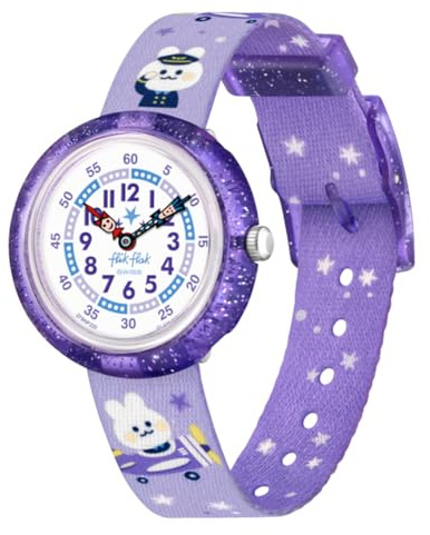 FLIK Flak Chasing Clouds Kinder-Armbanduhr, violett, S, Klassisch