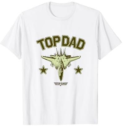 Top Gun Father's Day Top Dad Epic Airforce Jet Chest Poster T-Shirt