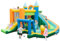 GYMAX Inflatable Water Park, 10 in 1 Kids Bouncy Castle with 2 Slides, Climbing Wall, Water Cannon, Basketball, Football, Ocean Balls & Colorful Rings, Children Jumping House for 3-10 Years Old