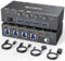 Switch KVM USB 3.0 HDMI 4 porte 8K a 60 Hz, Camgeet 4 PC 1 monitor Switch KVM HDMI, simulazione EDID, per 4 computer condividono 1 monitor e 4 porte USB 3.0, con telecomando cablato, cavi USB 3.0