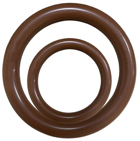Braune FKM-O-Ring-Dichtung 60mm x 48mm x 6mm, 60mm AD, 48mm ID, 6mm Breite O-Ring-Dichtungen, Packung mit 2