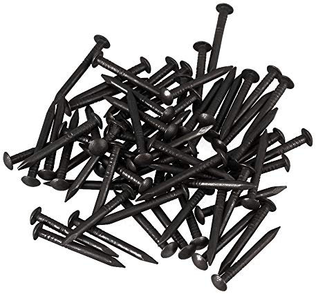 22 x 2mm Black Copper Round Head Wood Screw Nail Decorative Furniture Miniature Nail Set of 50