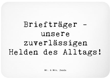 Mr. & Mrs. Panda Magnet Spruch Briefträger Helden - Geschenk, zettelhalter, handgeschriebenes Kärtchen, Postbote, Notizhalter, Geschenke, wichtige Nachrichten, whiteboardmagnet, Pinnwandmagnet, Danke