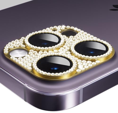AKABEILA Compatible with iPhone 11 Pro Max/11 Pro Camera Lens Protector Bling Diamond Rhinestone Camera Lens 9H Tempered Glass Protection HD Clear Anti-Scratch