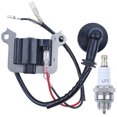 Haishine Bobina de encendido para motosierra, con bujía, desbrozadora, desbrozadora, cortacésped, bobina de encendido, OEM 1EVE8QK5D13P4Q8X4985