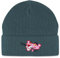 Spreadshirt Pink Panther Charakter Als Stick-Design Bio Fisherman Beanie Mütze, One Size, Dunkles Petrol