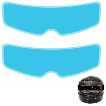JAWUZ 2 Piezas Película impermeable, Película Protectora antivaho Universal para Casco de Motocicleta, Inserto de Lente de Visera Transparente Resistente a la Niebla Protección contra la lluvia
