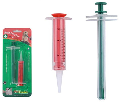 2Pcs Pet Medicine Feeding Syringe Handy Durable Pet Pill Dispenser Medical Tablets Feeding Tool Reusable Safety Pet Medicine Feeder for Dogs Cats Puppy Kitten Round Headed Pet Feeding Dispenser Tool