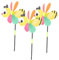 COOPHYA Lot De 3 Moulins À Vent Décoratifs en Bois pour Jardin Jouets D'Extérieur pour Enfants Moulins À Vent Libellules Jouets Colorés pour Jardin Petits Modèles en PVC