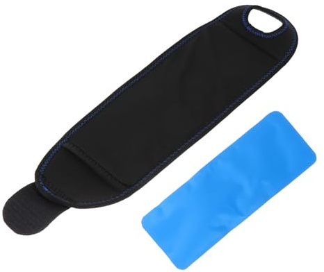ERINGOGO 2 Stück Handgelenkbandage Kühlpack für Kältetherapie aus Nylon mit Flexibler Gel Eispackung für Sportverletzungen und Erste Hilfe in Schwarz