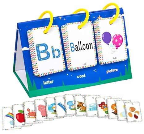 Zyntora Carte Alfabeto Apprendimento | Attività Didattiche Asilo Carte Gioco | Giocattolo Portatile per Sviluppare le Abilità, per Bambini 3-8 Anni, per Casa, Viaggio e Scuola, Bambini in Età