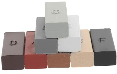 INOOMP Fliesenreparaturset mit Schmelzwachs 8 Farben Rissfüller für Keramik Porzellan und Laminat für Boden Küche und Möbel