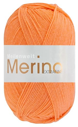 LANA GROSSA Meilenweit 100 Merino extrafine | Hochwertiges Sockengarn, waschmaschinenfest | Handstrickgarn aus 75% Schurwolle & 25% Polyamid | 100g Wolle, Stricken & Häkeln | 420m Garn FB 2470