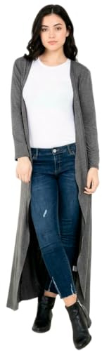 Women’s Long Sleeve Open Front Maxi Cardigan Lightweight Floaty Duster Longline Kimono Style Cover Up Layering Jacket