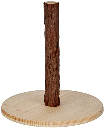 Kerbl Futterbaum Nature für Nagetiere/Kaninchen (Abwechslung, Spielzeug für Nager, Höhe 30 cm, Futterspender aus Holz, Knabberbaum mit Bodenplatte) 84408