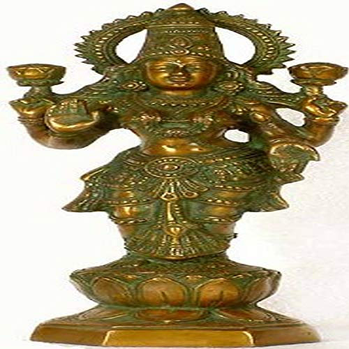 Exotic India Statue aus Messing, stehender Lakshmi