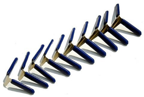 GOSO Padlock Shim Set - Blue - Pack of 10 - Stainless Steel - Lock Shim