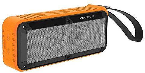 TECEVO S30 Wireless Bluetooth Speaker IPX7 Waterproof Shockproof,10W RMS Surround Sound, Portable And Rechargeable - Orange